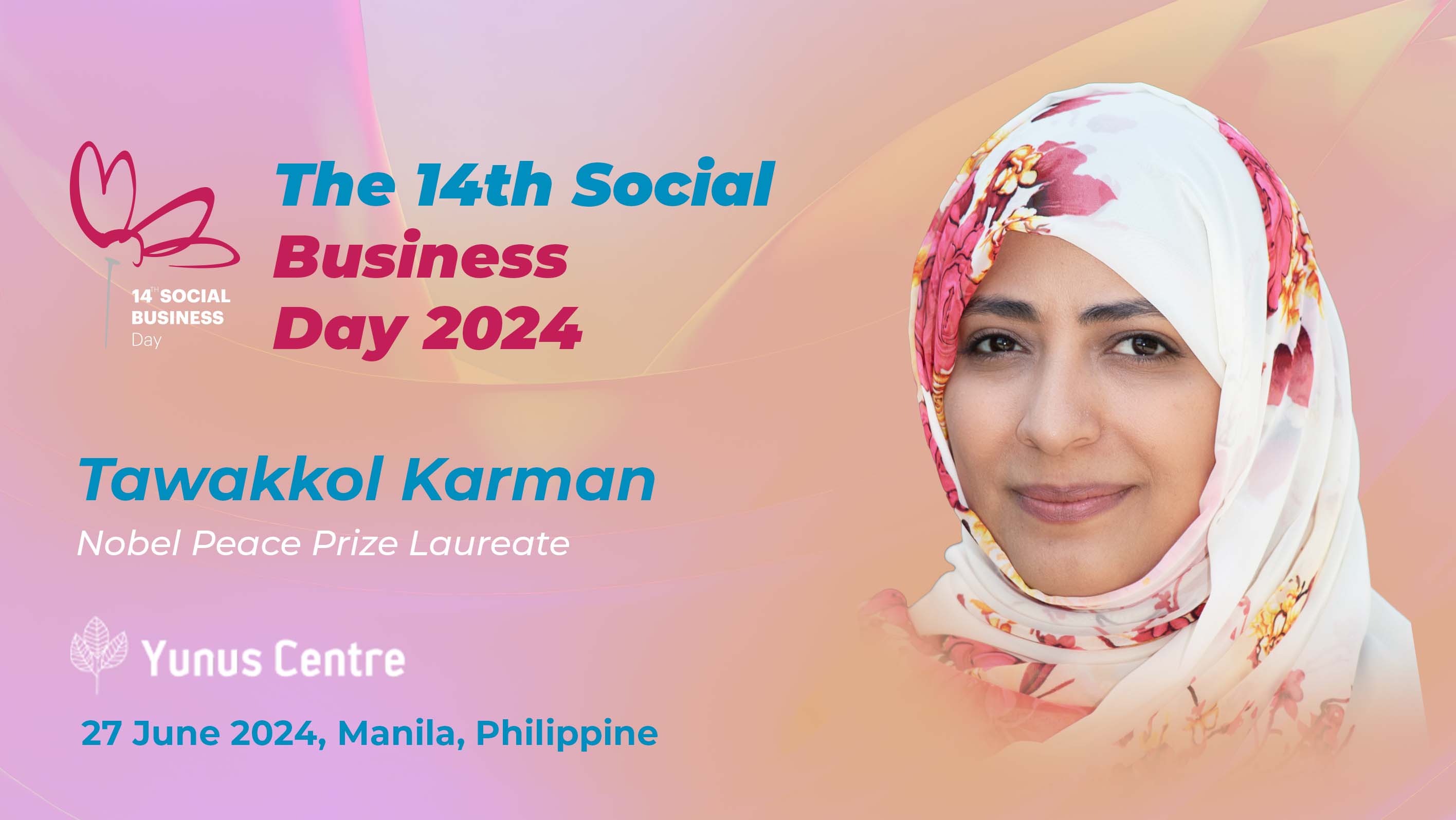 Tawakkol Karman to participate in 14th Social Business Day 2024 Conference in Philippines